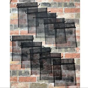 5 for $25🔥Pack of 10- 9.5"X10"‎ Black Mesh Drawstring Bags